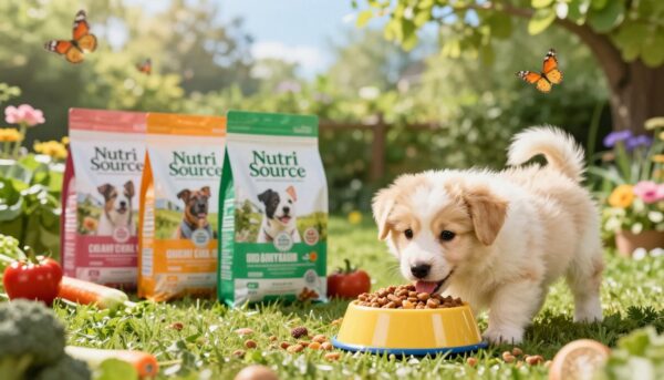 Puppy nutrition and why we use Nutri Source dog food.