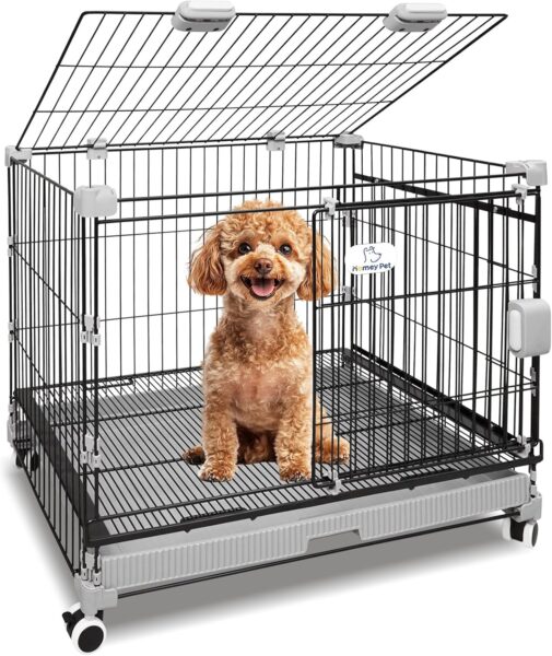 Homey Pet Crate with Grid
